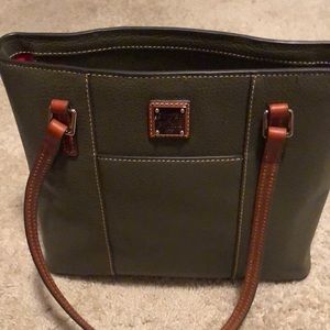 D&B Pebble Leather Small Olive Lexington Shopper